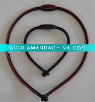 Wholesale silicone necklace health necklace new silicon titanium necklace
