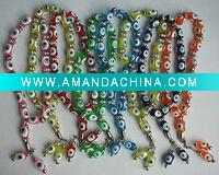 Wholesale Turkey Evil Eye worry bead rosary necklace