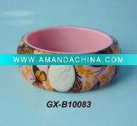 Wholesale customize design cameos and printing resin bracelet (GX-B10083)
