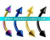 Wholesale Titanium Spike Eyebrow Ring
