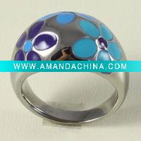 Wholesale titanium enamel ring jewelry