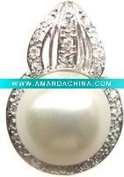 Wholesale Pearl pendant,silver jewelry