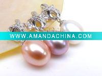 Wholesale AAA 925 sterling silver freshwater pearl pendant SM2-M8104