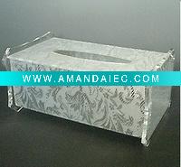 Wholesale Silver Acrylic Tissue Box
