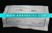 Wholesale cotton embroidery tissue box cover