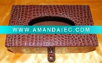 Wholesale Genuine leather Tissue box