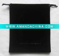 Wholesale Velour jewelry bag with debossed logo