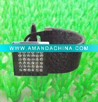 Wholesale mens fashion leather cufflinks