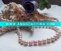 Wholesale 8-9mm AAA+ Lavender Freshwater Pearl Necklace