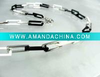 Wholesale 760079 Fashion 925 Silver Natural Black&White Agate Gemstone Necklace