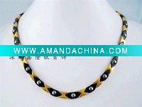 Wholesale Titanium Necklace Titanium magnetic Necklace gold plated necklace