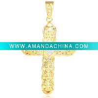 ZL037HH Bandages Of Ice Golden Cross/Bling Bling/Hip-Hop