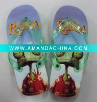 Wholesale custom made printing EVA cute beach slippers