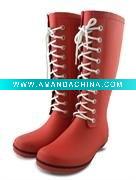 Wholesale Fashion lace up rubber rain boots