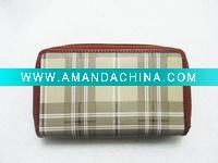 Wholesale pu leather zipper wallet