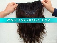 Wholesale 100% human hair half wig,