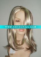 Wholesale Long straight Blonde Synthetic wigs for women