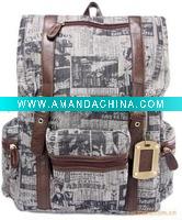 Wholesale cheap cotton school and travel hiking backpack