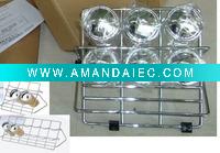 Wholesale spice bottle metal rack,90ml glass bottle with spice plastic cap and metal rack