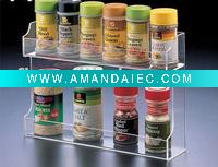 Wholesale Acrylic double-layered,plastic 2-tier spice rack