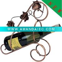 Wholesale maple leaf bottle holder metal wine stand wine bottle shelf