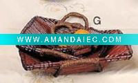 Wholesale Fruit wicker basket W44710 19X15.5X5HX6.25TH willow US $ 5.53/3pcs/set