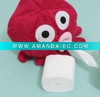 Wholesale octopus sanitary napkin box|plush napkin box|paper napkin holder