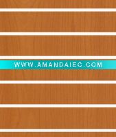Wholesale red cherry melamine mdf slatwall panel with aluminum insert