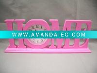 Wholesale Decorative CARB MDF Home Words with clock