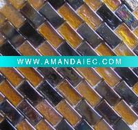 Wholesale 42*20mm Rectangle Stained Glass Mosaic Tile For Elegant Home Decoration