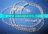 Wholesale Silver brass ball chain/bead chain/metal chain