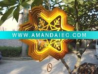 Wholesale Metal wind spinner--Snow in Golden