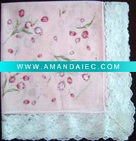 Wholesale fashion cotton printed promotion lady's handkerchief