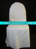 white polyester chair cover