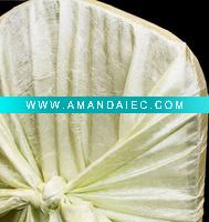 wedding ivory crushed taffeta pillowcase chair cover