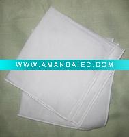 cotton handkerchief,piping,white