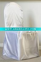 Wholesale white banquet satin chair cover