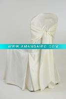 Wholesale ivory satin chair cover