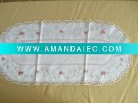 oval embroidered table runner