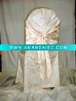 jacquard tie back chair cover for wedding, banquet jacquard chair cver