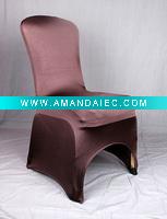 Wholesale chocolate brown,lycra chair cover,fancy and fantastic,cheap price but high quality