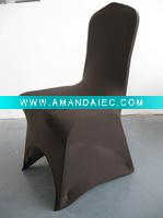 Wholesale chocolate brown,lycra chair cover for banquet,wedding,hotel,cheap price but high quality