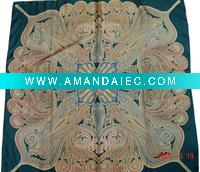 Wholesale digital printed silk chiffon handkerchief
