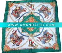 Wholesale digital printed silk twill handkerchief