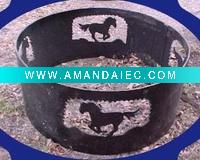 Wholesale horse logo metal fire ring