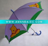 Wholesale kids advertising umbrella, children promotional umbrella, cartoon umbrella