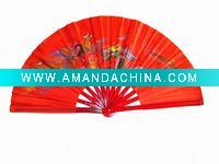 Wholesale Red kung fu fan(martial arts)