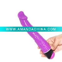 Wholesale purple vibrate sex toy dildo