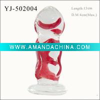 Wholesale 2010 Newly Design Masturbation Assistance Adult Glass Sustainable Sex Toy
