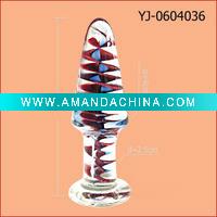 Wholesale 2010 Newly Design Masturbation Assistance Adult Glass Sustainable Sex Toy
